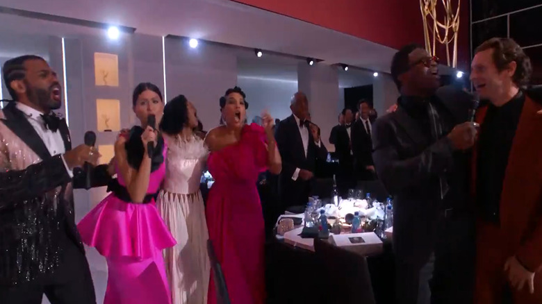 The cast of Hamilton singing Biz Markie