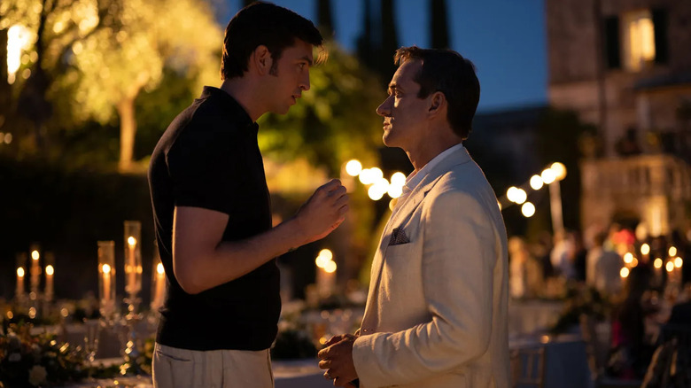 Matthew Macfadyen and Nicholas Braun in Succession
