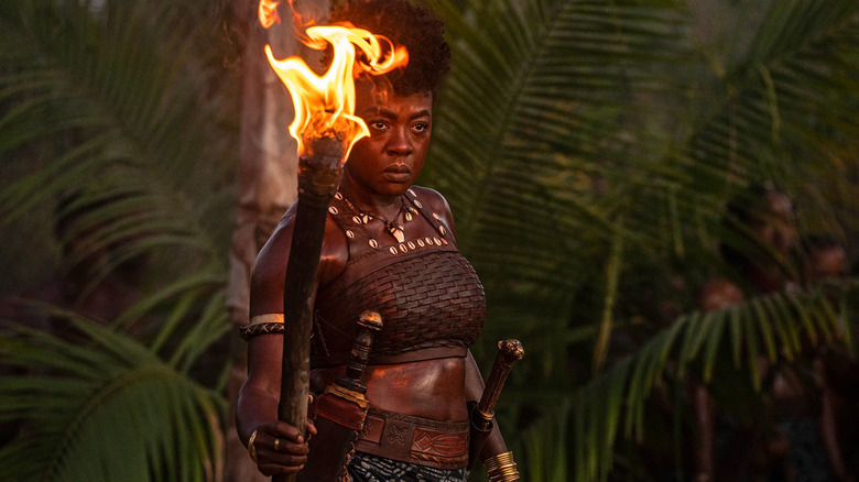 Viola Davis as Nanisca in The Woman King
