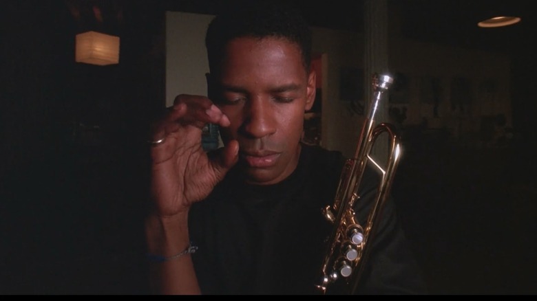 Denzel Washington with trumpet Mo' Better Blues