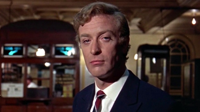 Michael Caine striped tie