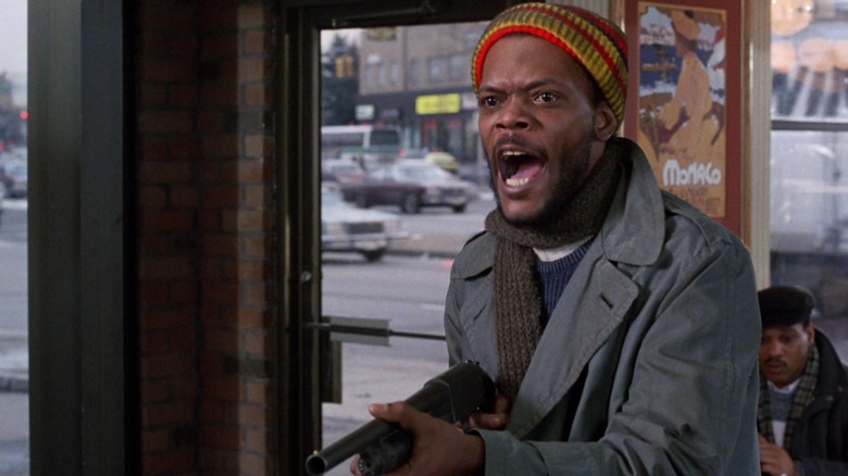 Samuel L Jackson holding gun