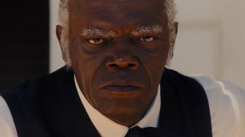 Samuel L Jackson looking stern