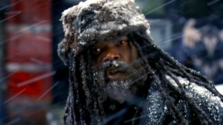 Samuel L Jackson yelling in the snow