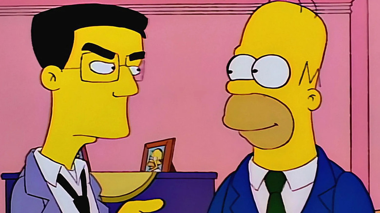 Frank glares at Homer