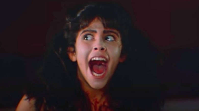 Felissa Rose screams as Angela in "Sleepaway Camp"