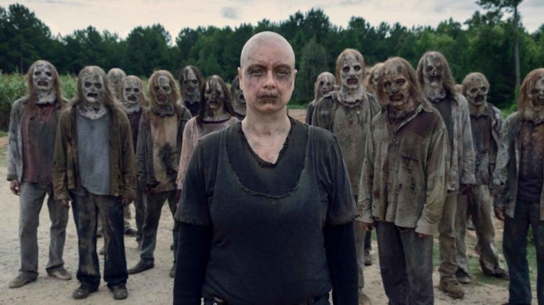 Alpha with walkers Hilltop Walking Dead