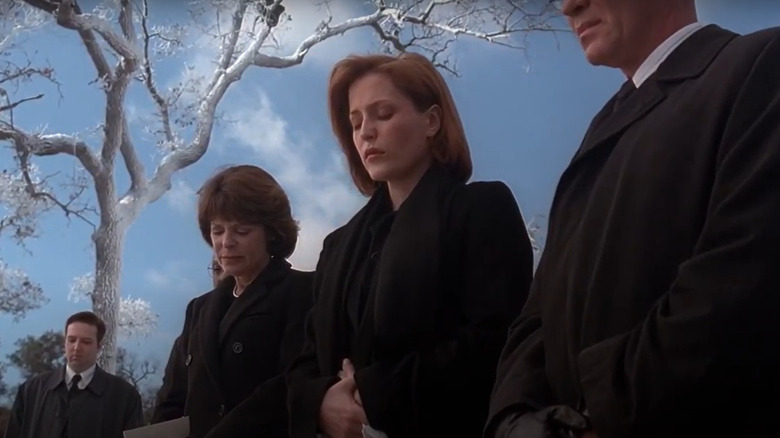 Agent Scully at funeral