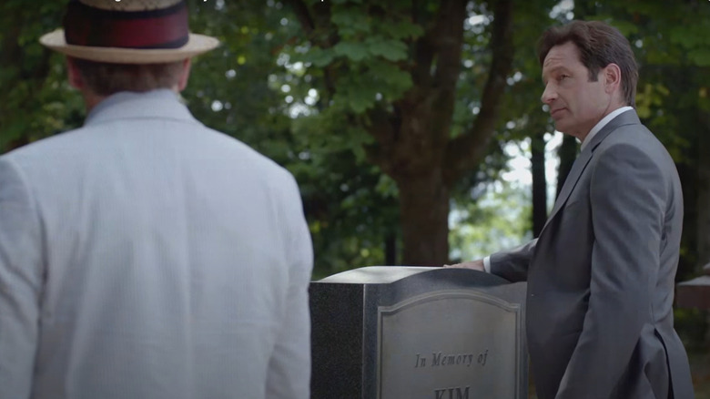 Agent Mulder in graveyard