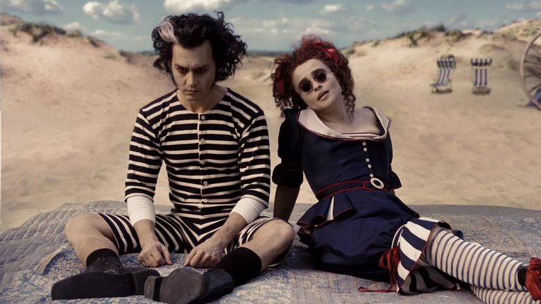 Johnny Depp and Helena Bonham Carter in Sweeney Todd