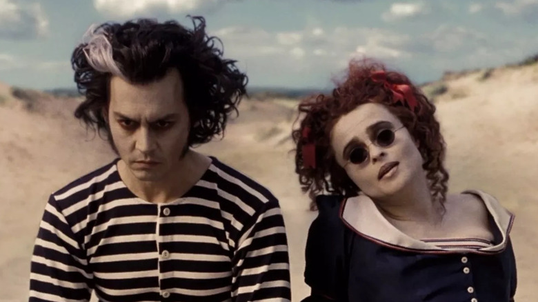 Johnny Depp and Helena Bonham Carter in Sweeney Todd
