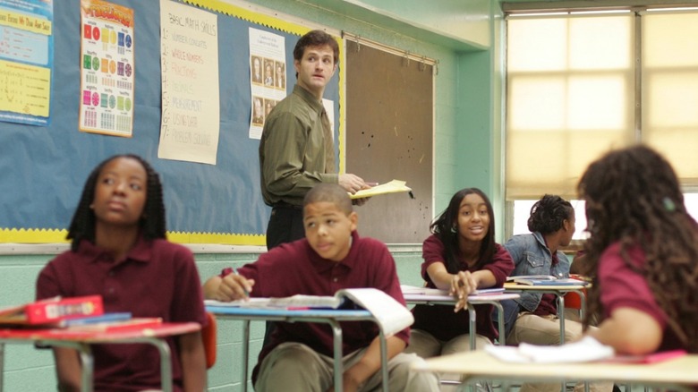 Mr. Prez teaching class in The Wire season 4