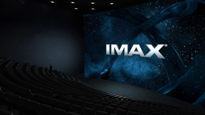 An IMAX movie theater screen