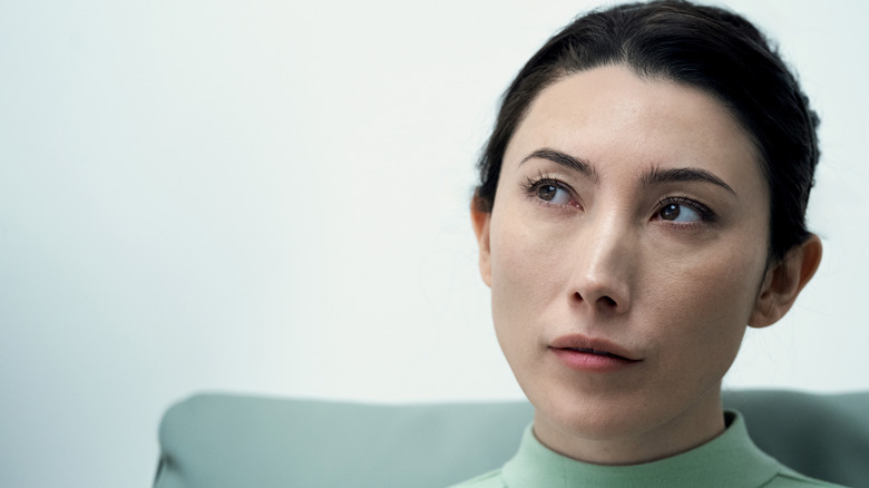 Dichen Lachman's Gemma Scout looking thoughtful on Severance