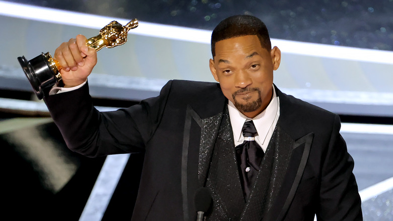 Will Smith accepting his Oscar