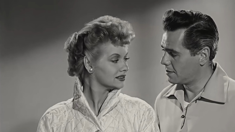 Lucy and Desi look at each other
