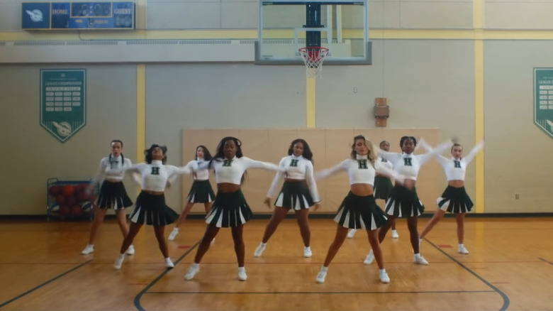 Girls perform dance routine