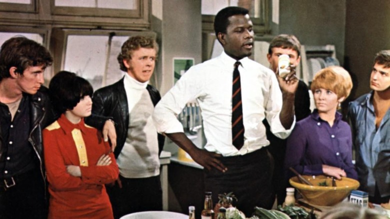 Poitier teaching high schoolers