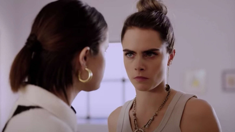 Alice looking seriously at Mabel Only Murders in the Building