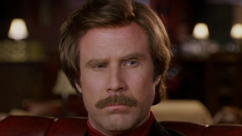 Ron Burgundy narrowed eyes