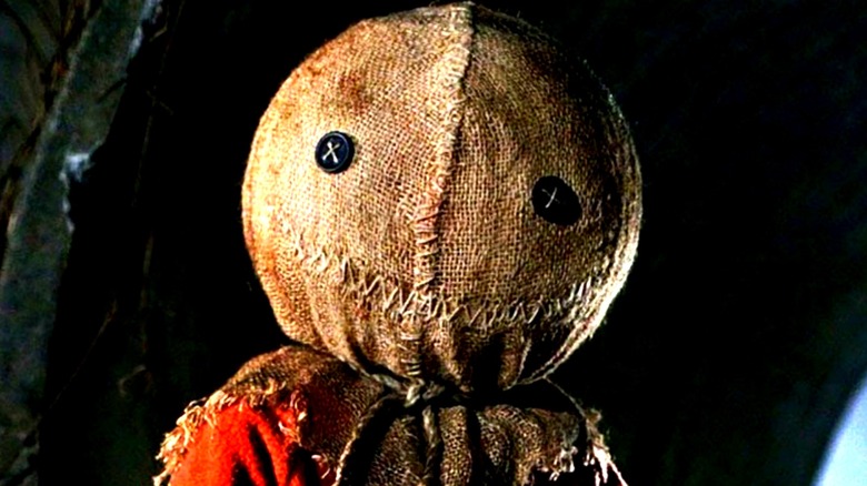 Sam in Trick R Treat burlap mask