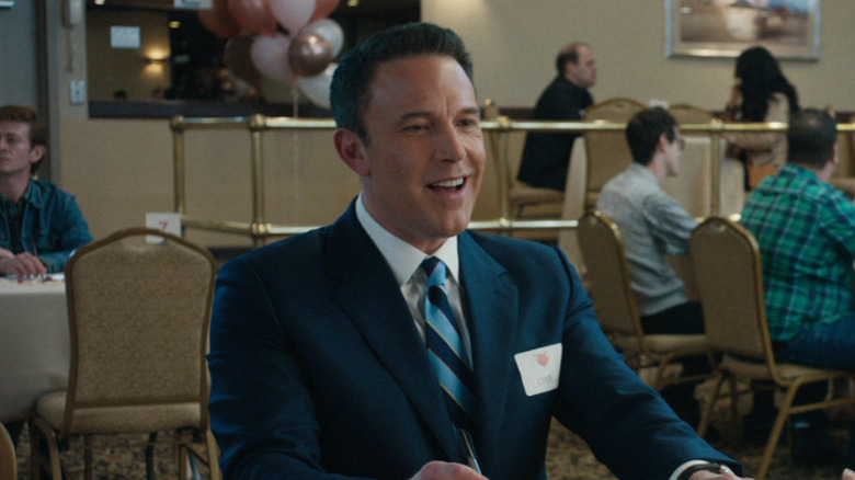 Ben Affleck's Christian Wolff doing speed dating in The Accountant 2