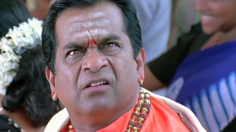 Brahmanandam looks confused in the film AATA