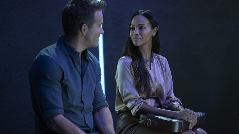 Ryan Reynolds and Zoe Saldana in "The Adam Project"