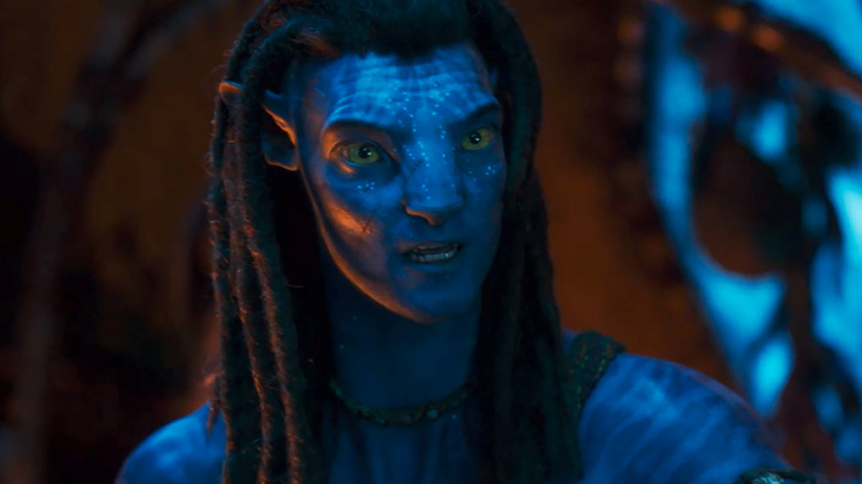 Jake Sully in his hut in Avatar: Fire and Ash