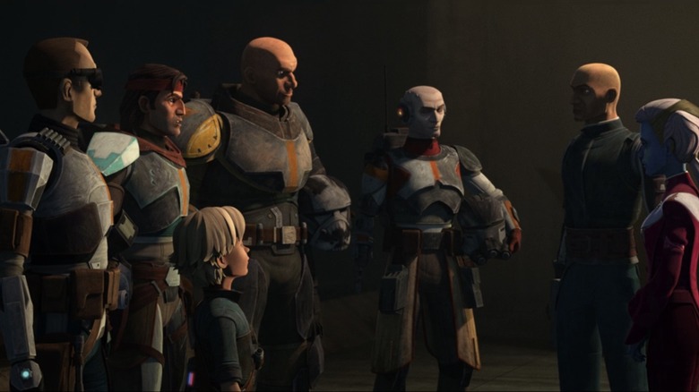 The Bad Batch, Captain Rex, and Senator Chuchi