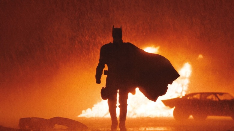 The Batman Batmobile fire