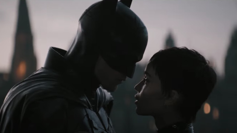 Robert Pattinson and Zoe Kravitz in The Batman