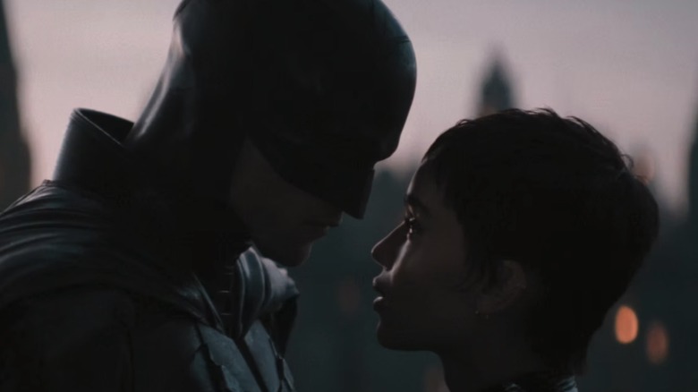 Robert Pattinson and Zoe Kravitz in The Batman