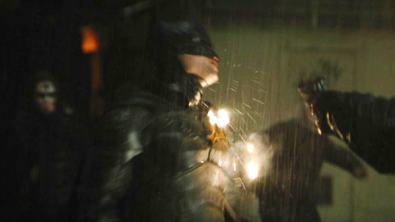 Batman being shot at