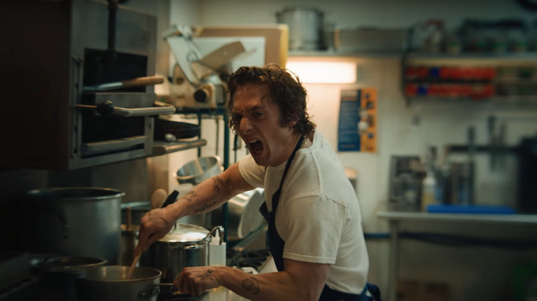 Carmy yelling in the Beef kitchen on The Bear