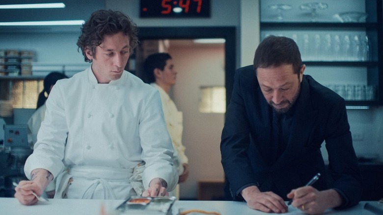 Carmy and Richie in the kitchen on The Bear