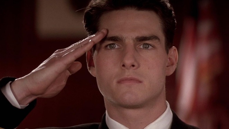 Tom Cruise saluting as Daniel Kaffee in A Few Good Men