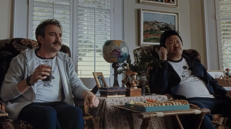 Terry and Marcus sit down for a meal and some entertainment in Weapons