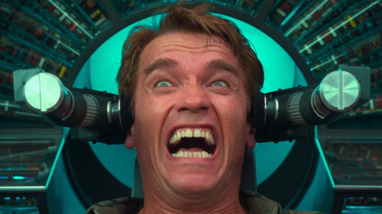 Arnold Schwarzenegger yelling in brain scan machine