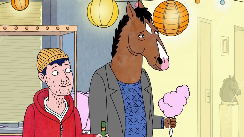 Bojack Horseman eat cotton candy sad