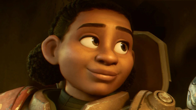 Izzy Hawthorne smiles in "Lightyear" 