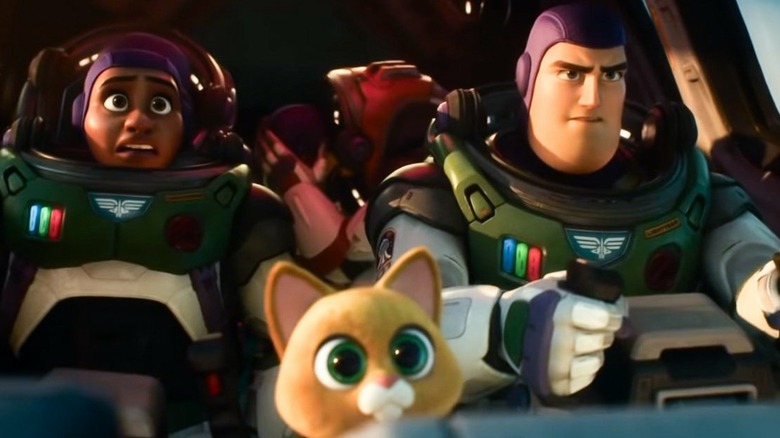The cast of "Lightyear" flies spaceship