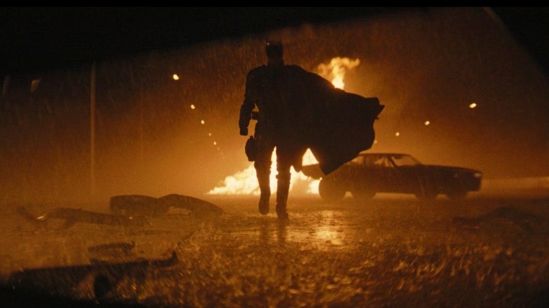 The Batman Batmobile fire
