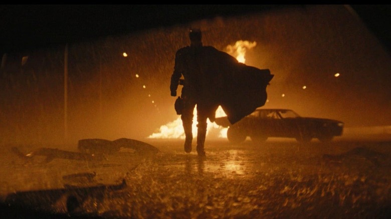 The Batman Batmobile fire