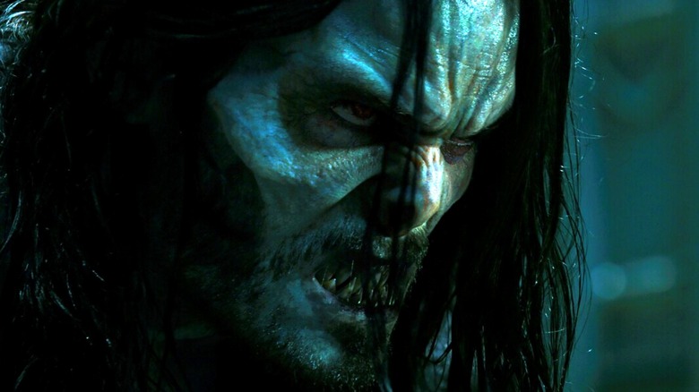 Jared Leto wears Morbius makeup