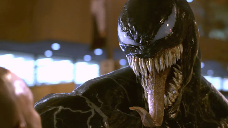 Venom sticks out tongue