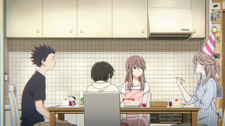 Shoya and Shoko sitting at a table