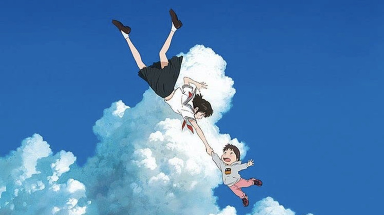 Teenage Mirai and Kun falling