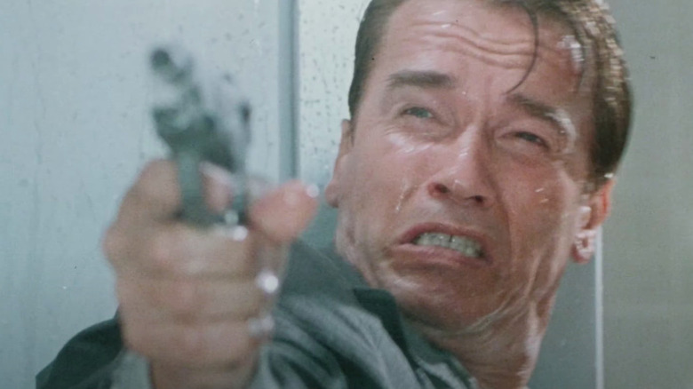 True Lies gunfight in shower