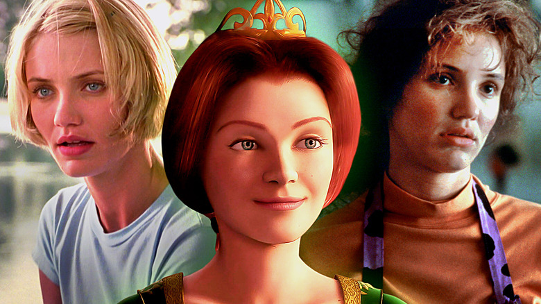 Cameron Diaz em Há algo sobre Mary e ser John Malkovich com Fiona de Shrek
